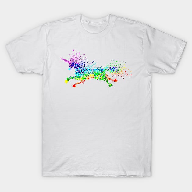 Extremely Starry rainbow Unicorn T-Shirt by Condor